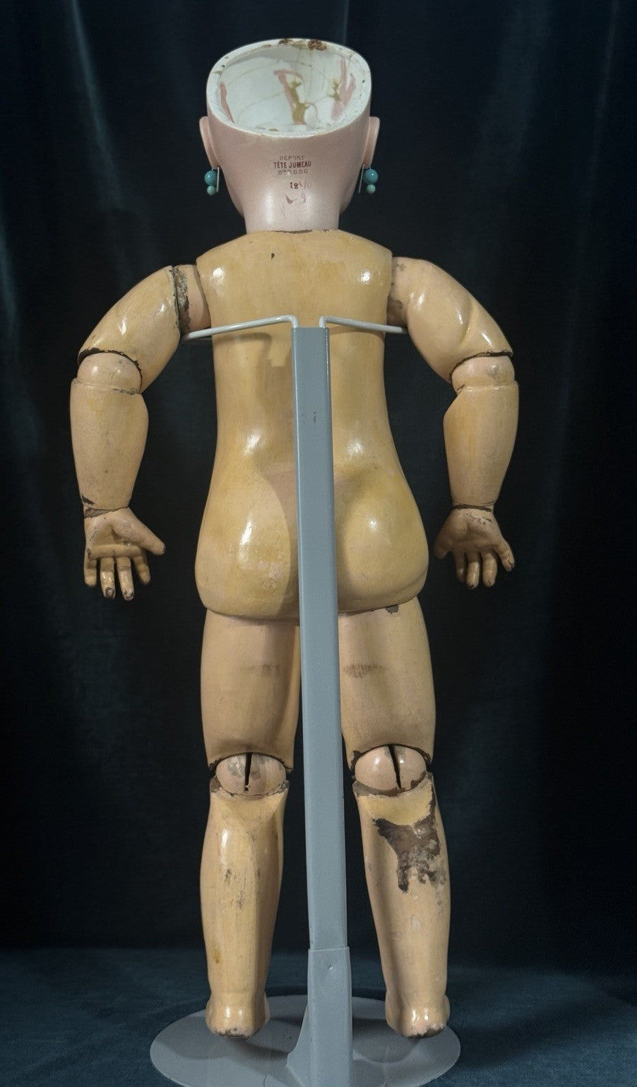 Antique French Tete JUMEAU 27” Doll Bisque Head Composition Body - Restored