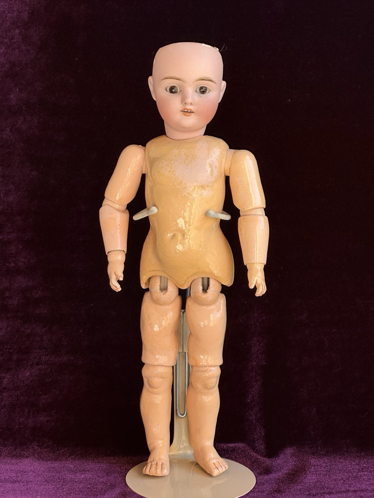 Petite Antique German 9.5” Catterfelder Puppen Fabrik 502 Bisque Head Doll