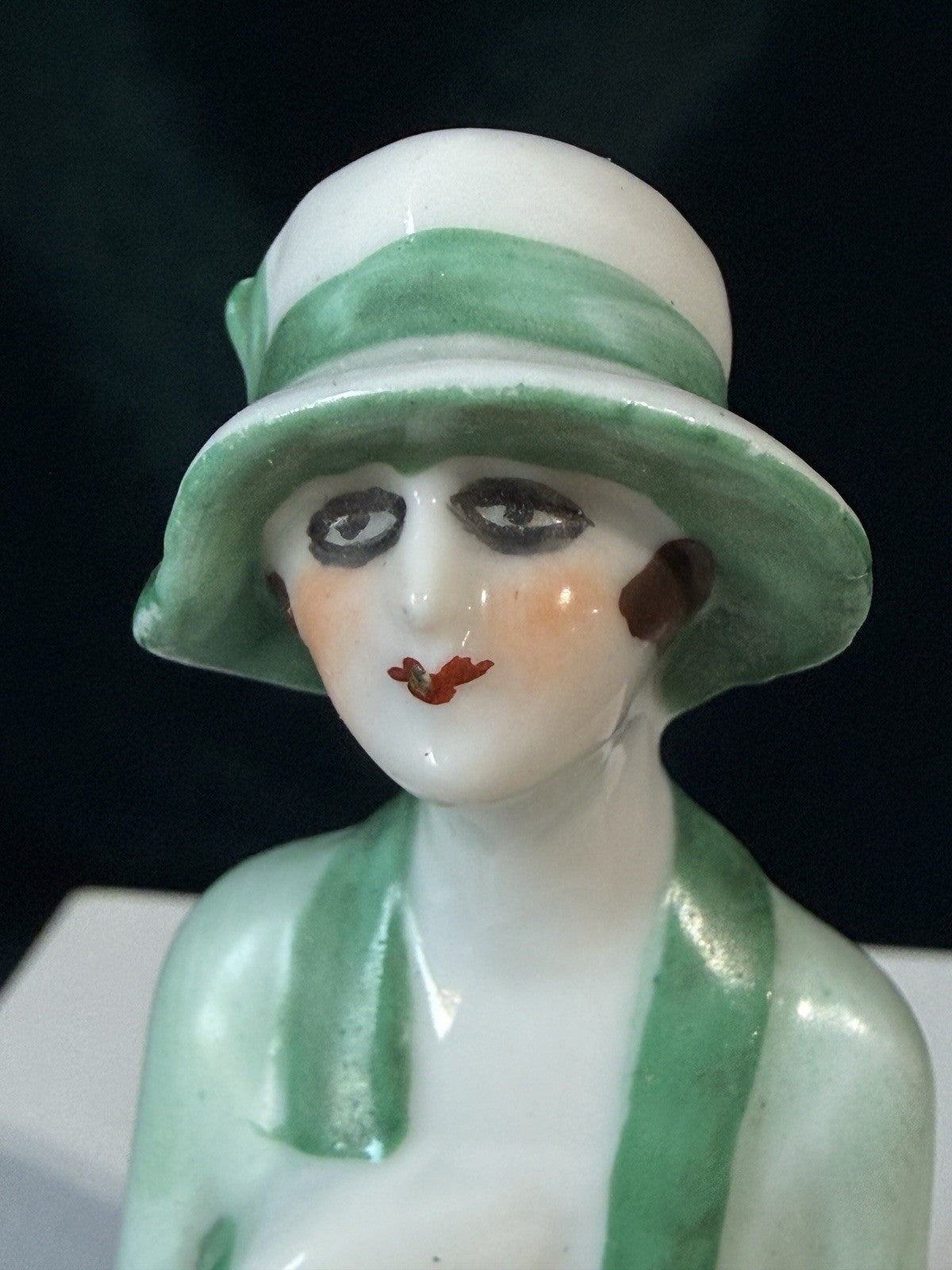 Lot Of 4 German Art Deco Flapper Pin Cushion 4” Half Dolls Arms Attached