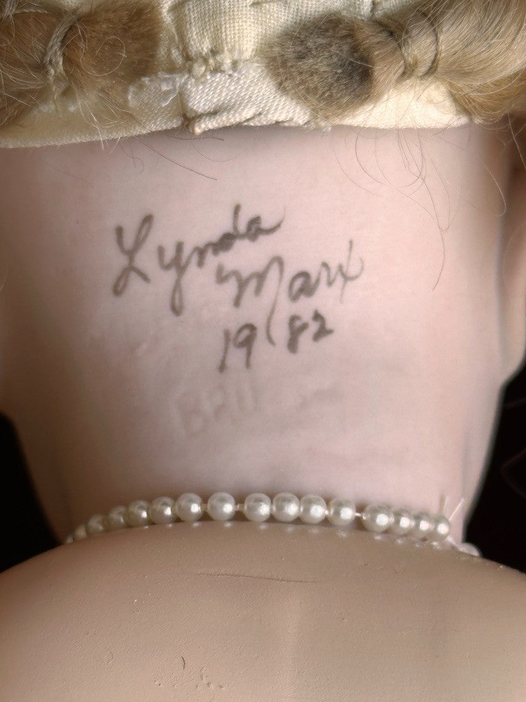 Vintage Lynda Marx Porcelain 15” Reproduction of Antique French Bru Jne Doll