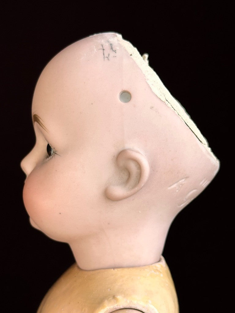 Antique German 12” Kestner 143 Bisque Head Doll with Trunk and Extras