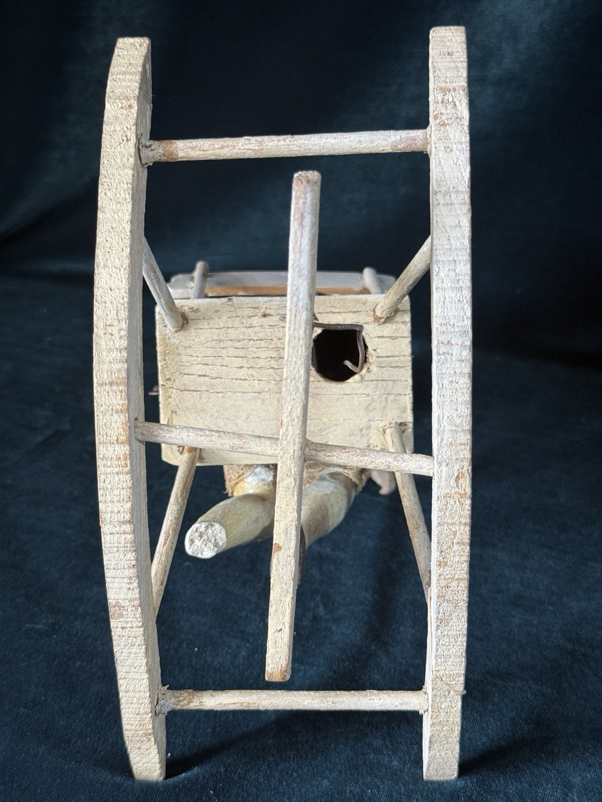 Reproduction of Antique French Paris Bebe 10” Doll Mechanical Rocker Chair