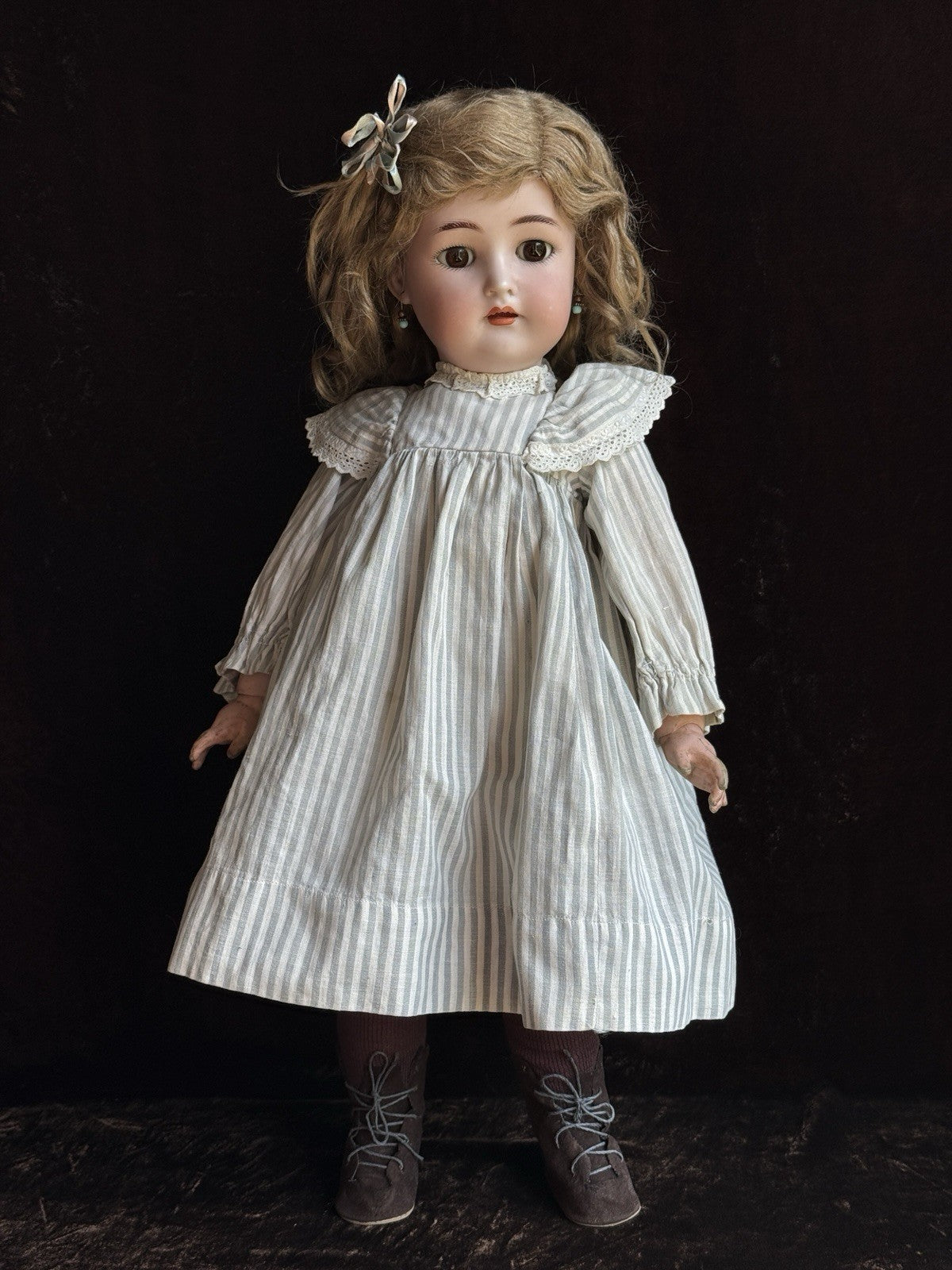 Antique German 21.5” Kammer Reinhardt Simon Halbig 58 Bisque Head Doll