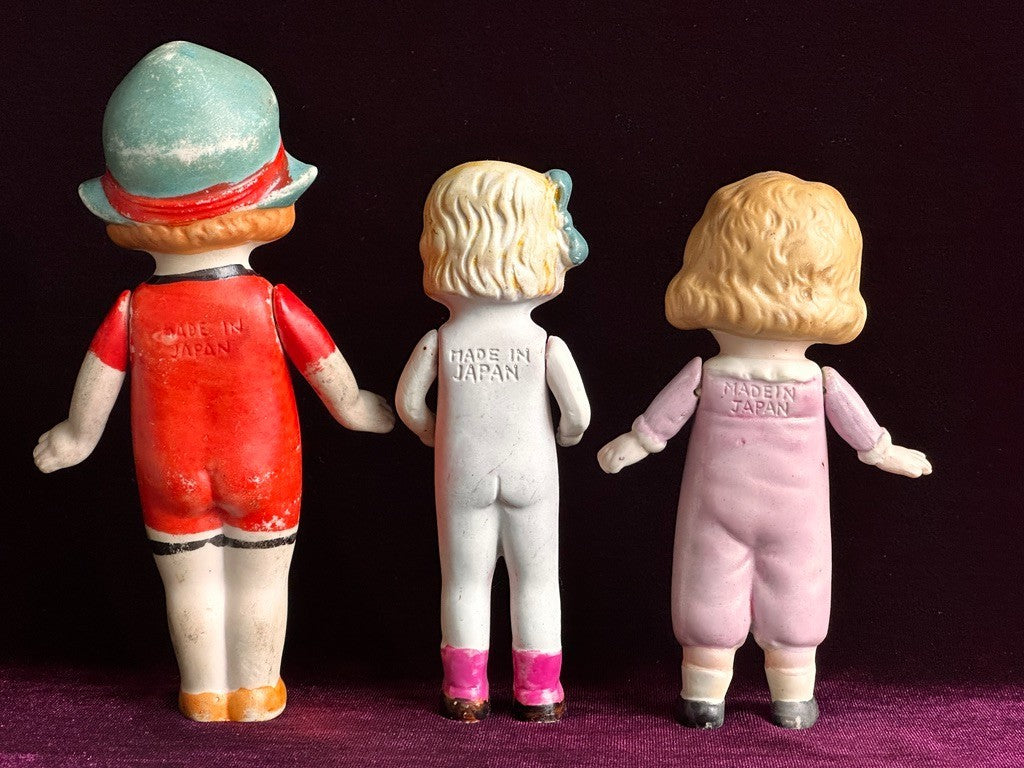 Lot of 5 Antique All Bisque Frozen Charlotte Dolls Made in Japan