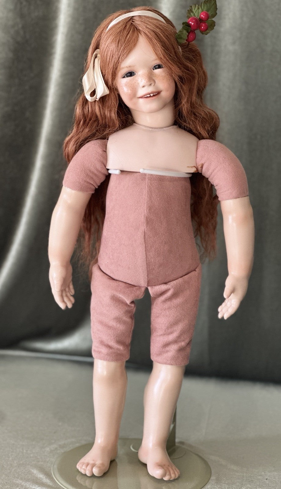 Collectible Artist Susan Krey Baby 22” Doll “Amy” Wax Over Porcelain  LE 50