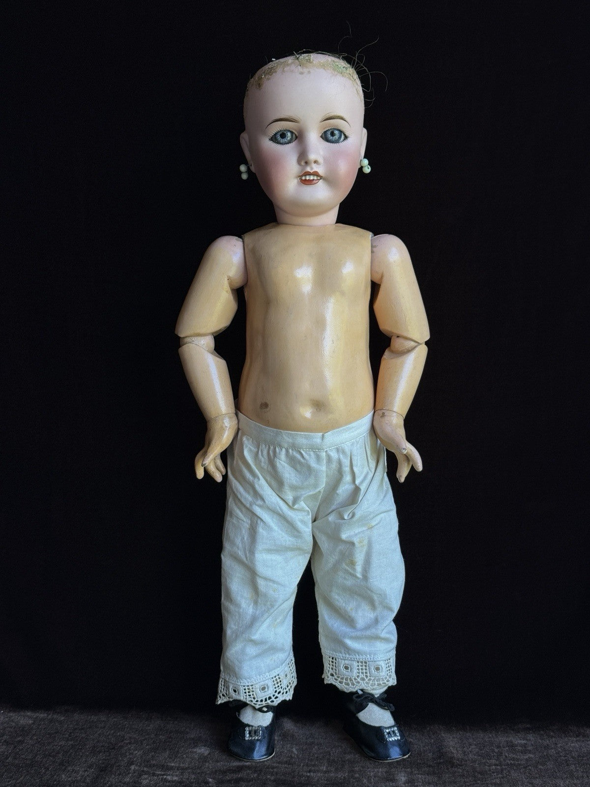 Antique French 21.5” Laternier Limoges Bisque Head Doll
