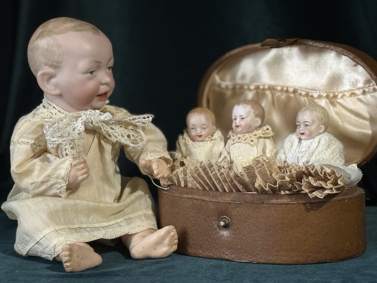 Antique German 11” Kammer Reinhardt 100 Kaiser Bisque Head Baby Doll
