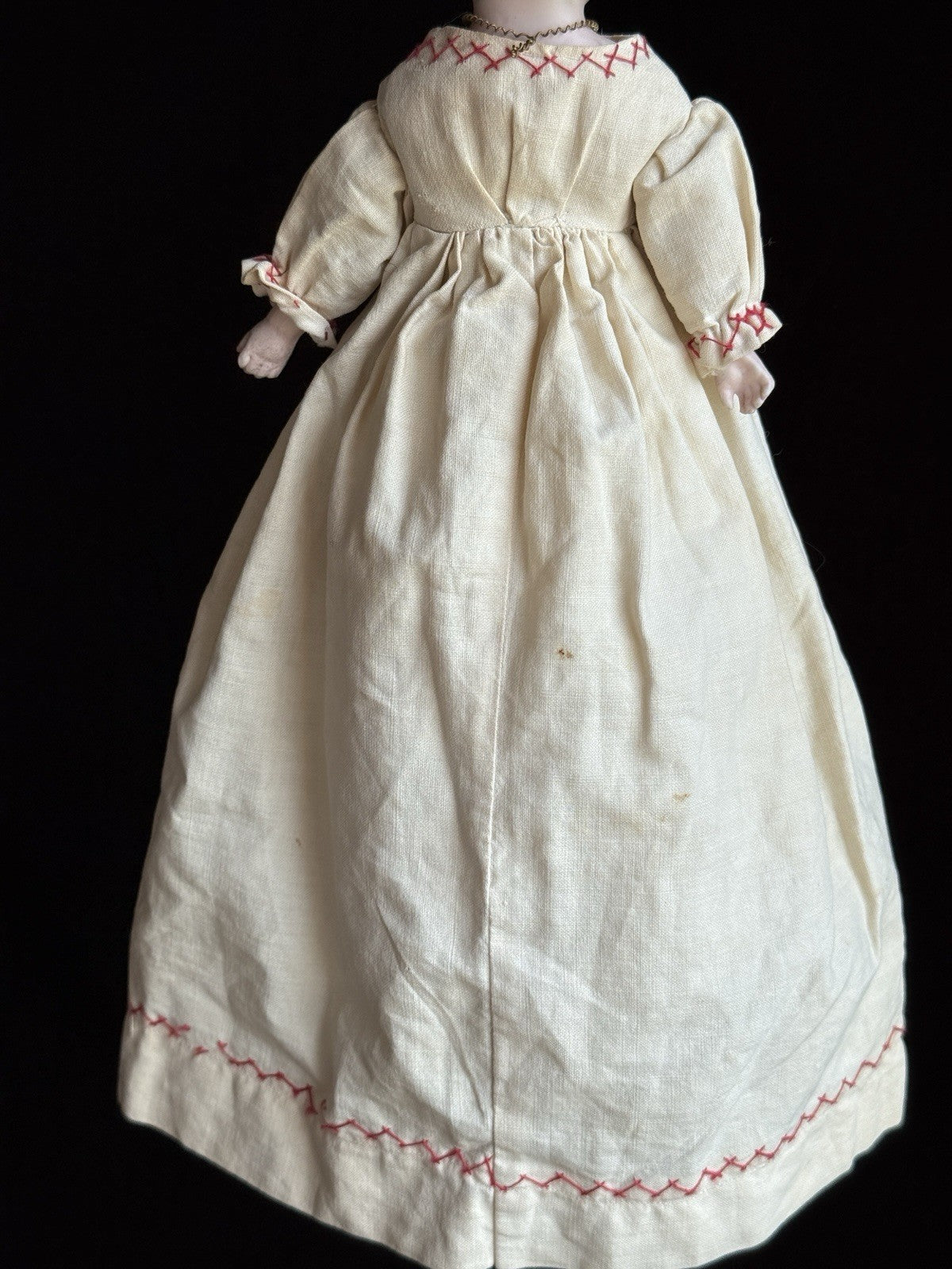 Antique German 10.5” Parian Bisque Head China Doll