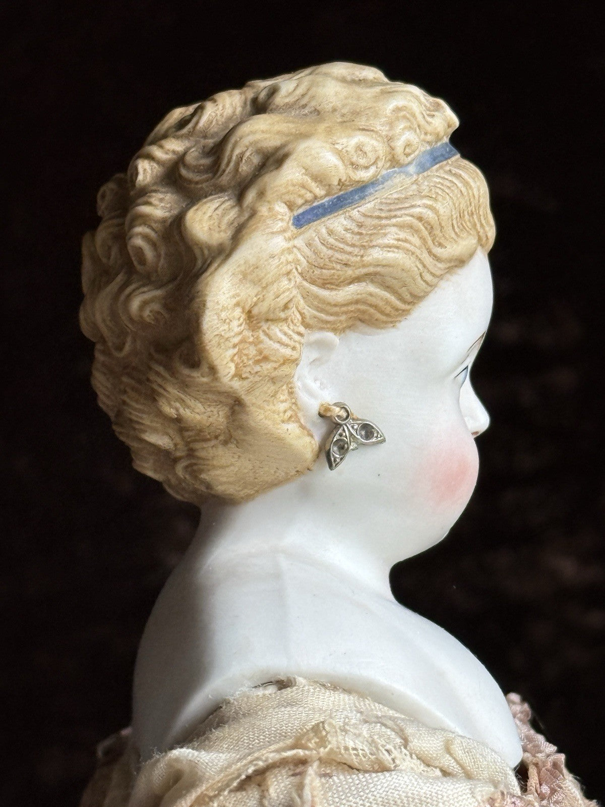 Antique German ABG (?) 11.5” Bisque Head Parian Fashion Doll