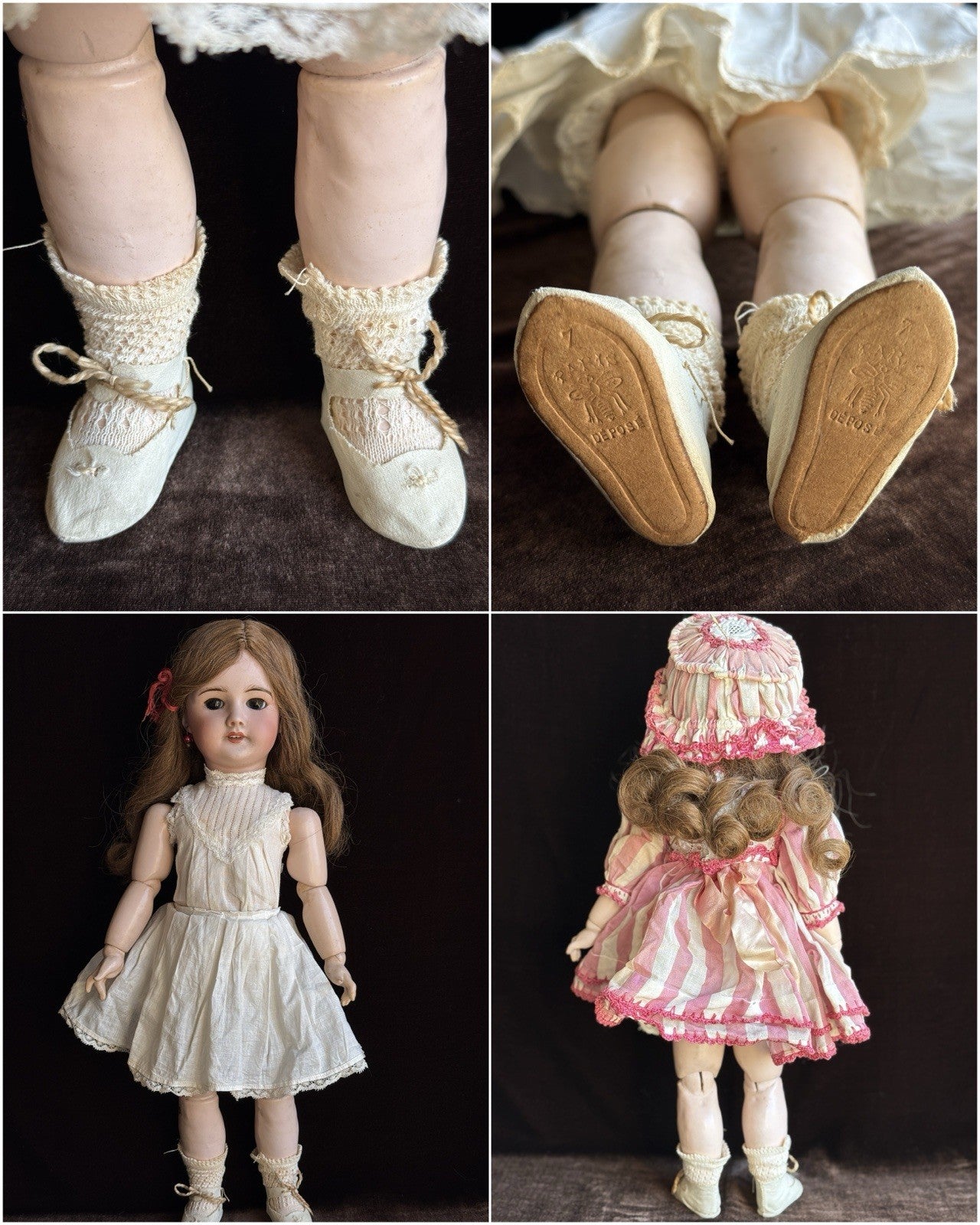 Antique French 18” SFBJ 301 Bisque Head Doll