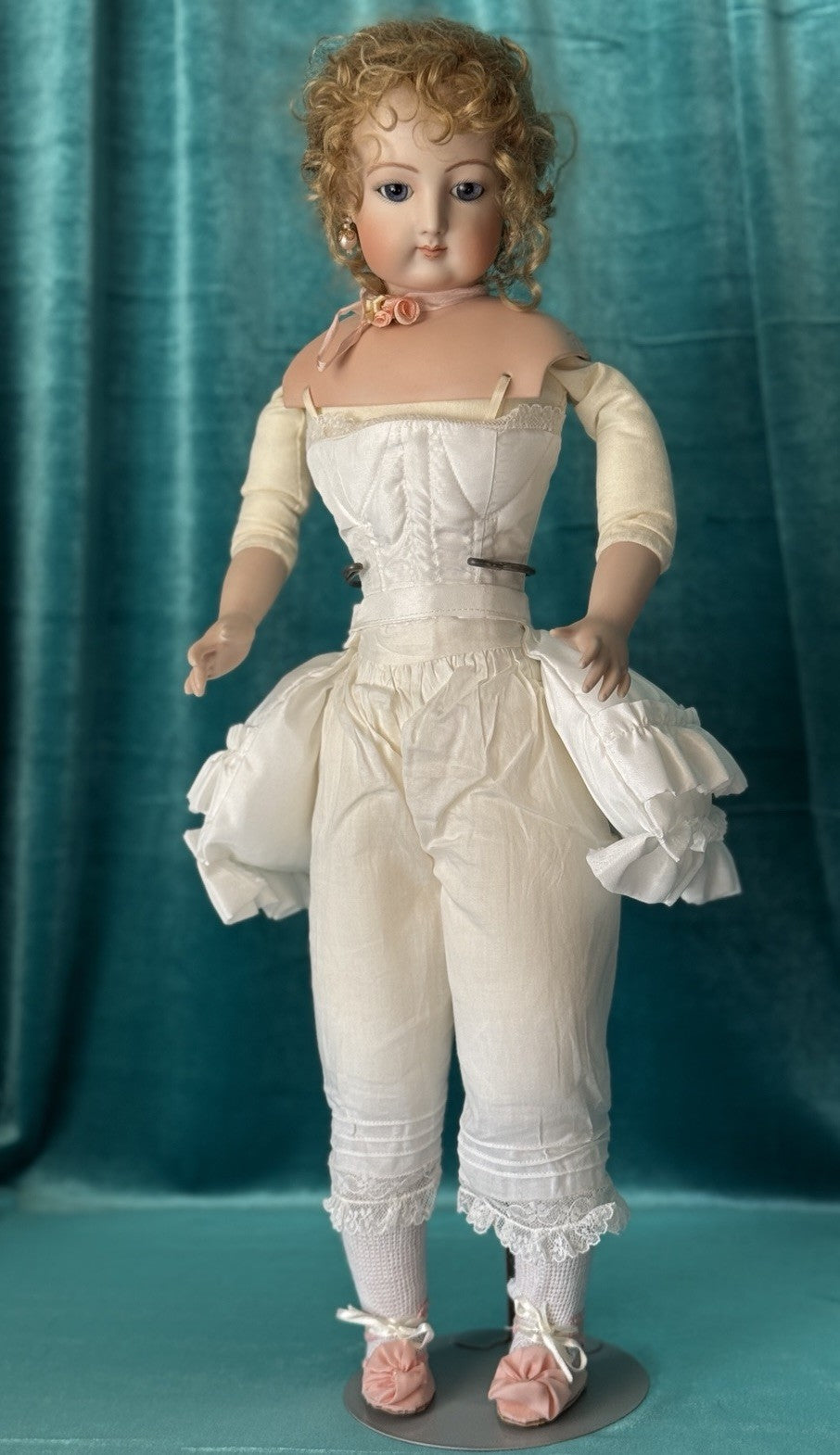 Vintage Artist Porcelain 20” Reproduction of Antique French Fashion FG Doll