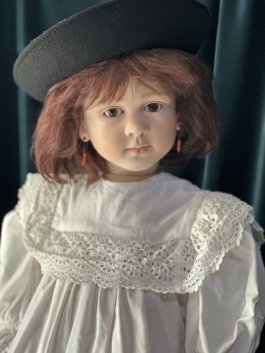 OOAK Collectible Artist 28” Porcelain Doll “Natalie” by Ruth Treffeisen