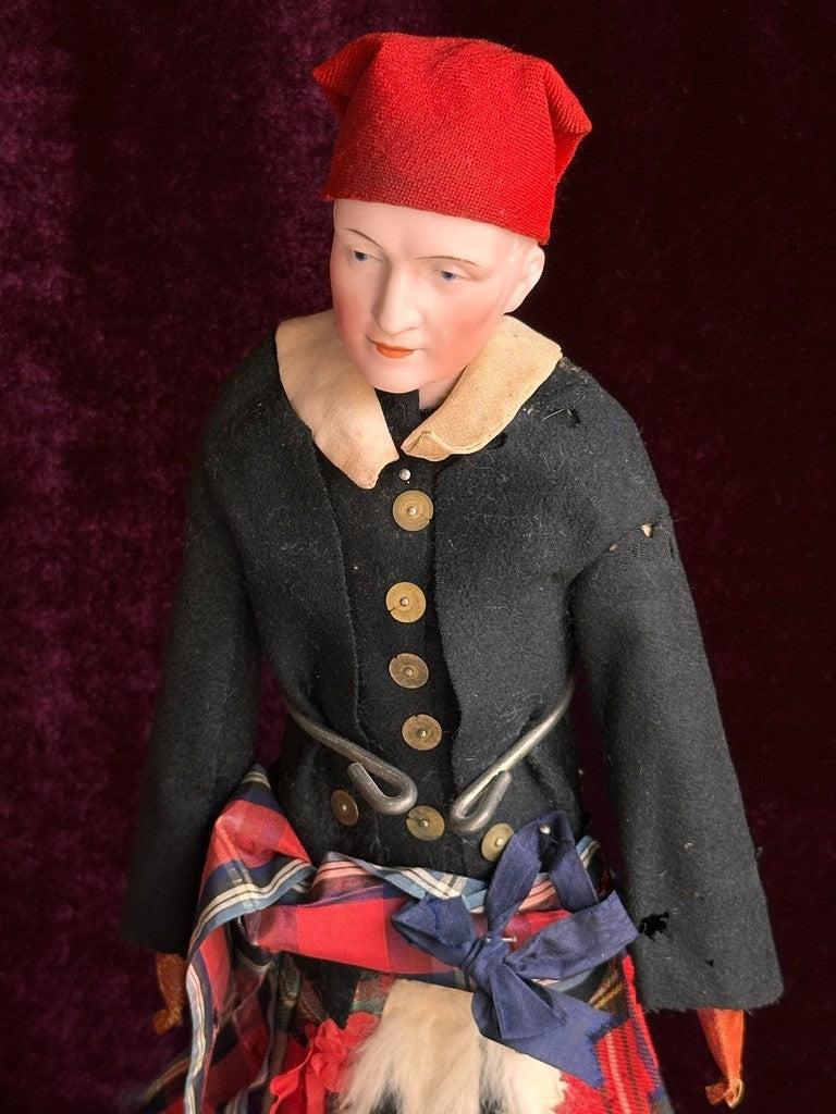 Very Rare Antique German Halbig 921 Dressel Portrait Character Bisque Head Doll