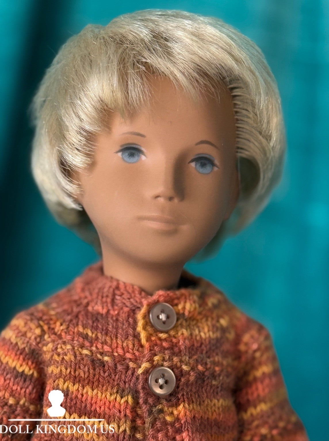 Collectible England Vinyl Sasha Gregor Blonde Boy Doll with Tag; Redressed