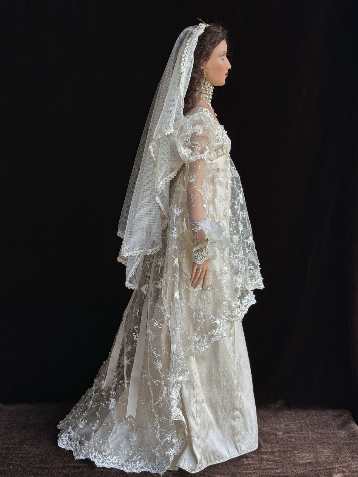 Rare Large 28” Collectible Kish Isabelle Rose Bride Vinyl Doll New in Box LE 25