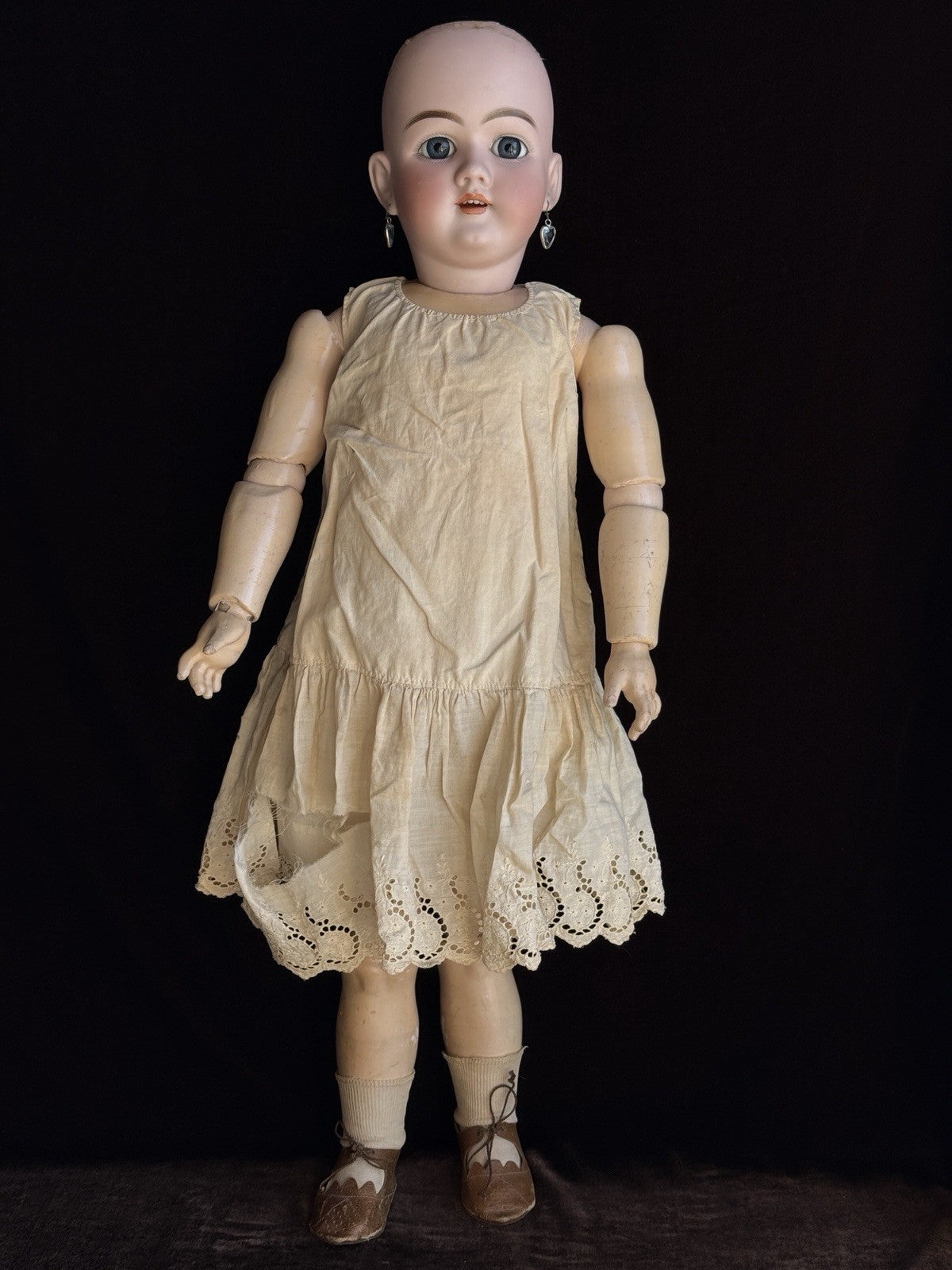 Large Antique German 28” Heinrich  Handwerck 99 DEP Bisque Head Doll