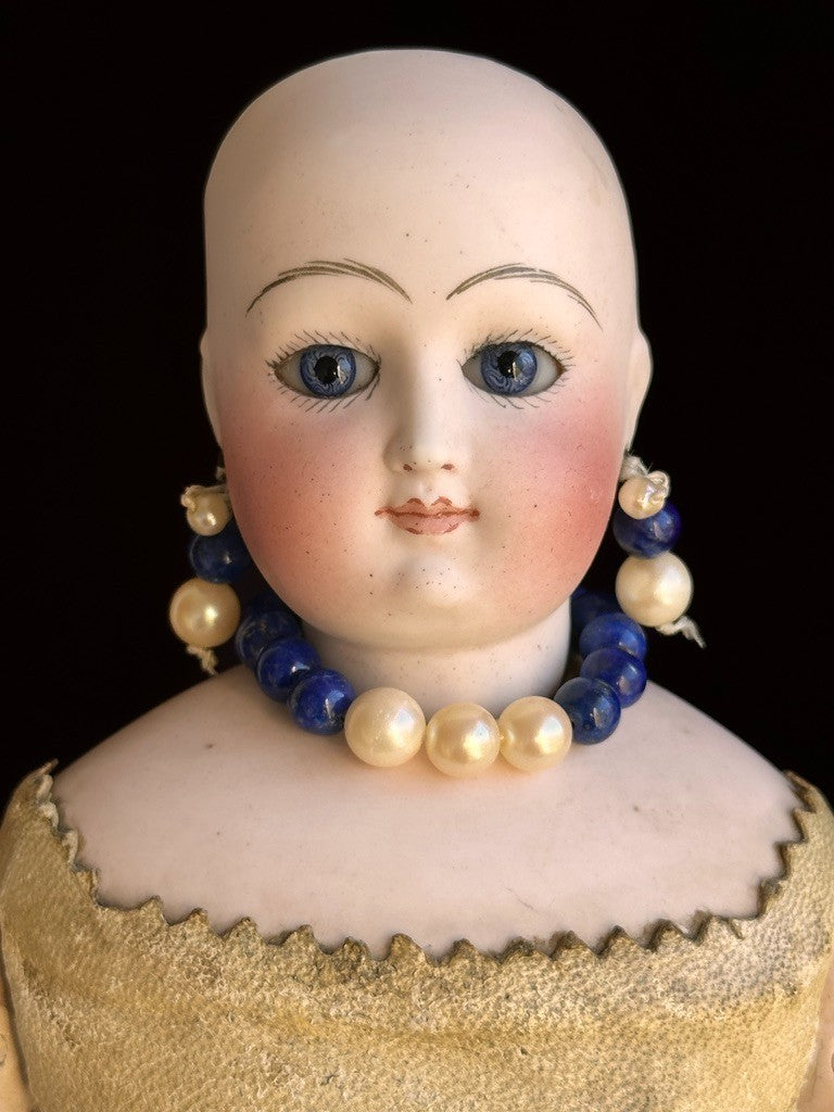 Antique French 14" Leon Casimir Bru Fashion Bisque Doll Wooden Articulated Body