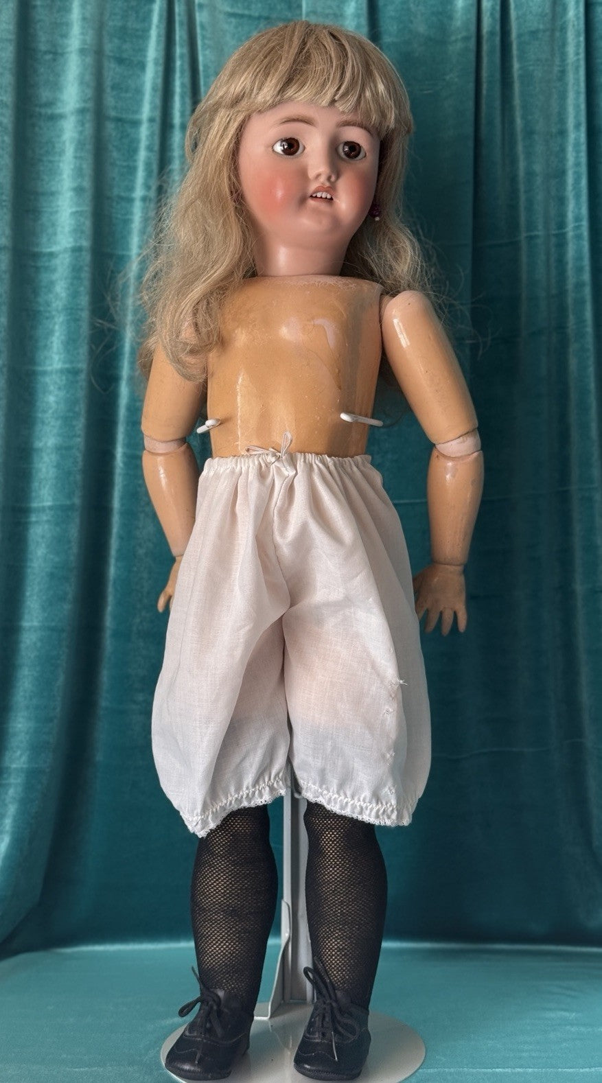 Antique German C.M. Bergmann and Simon Halbig Bisque Head 29” Doll