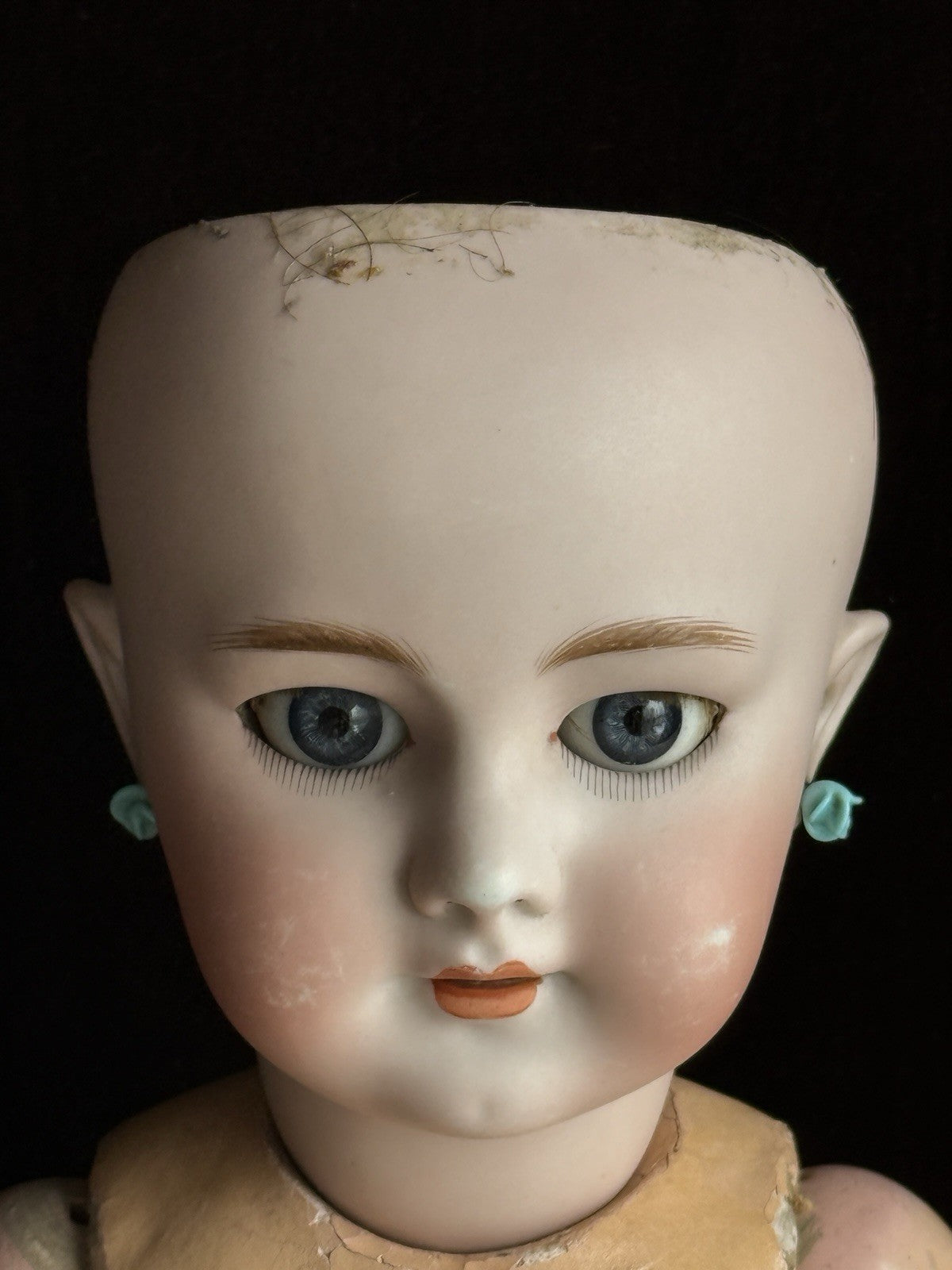 Antique German French 21.5” Tete Jumeau Simon Halbig Dep Bisque Head Doll