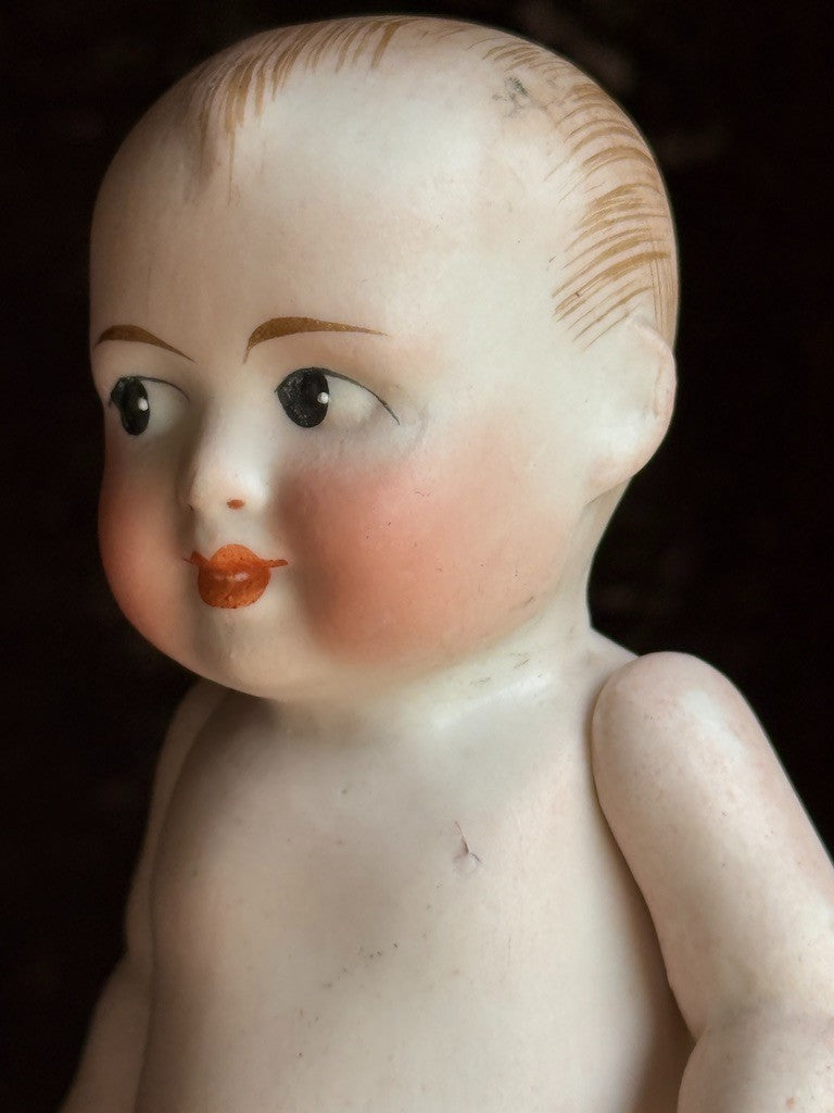 Antique German 5.25” Bahr Proschild 424 All Bisque Googly Doll