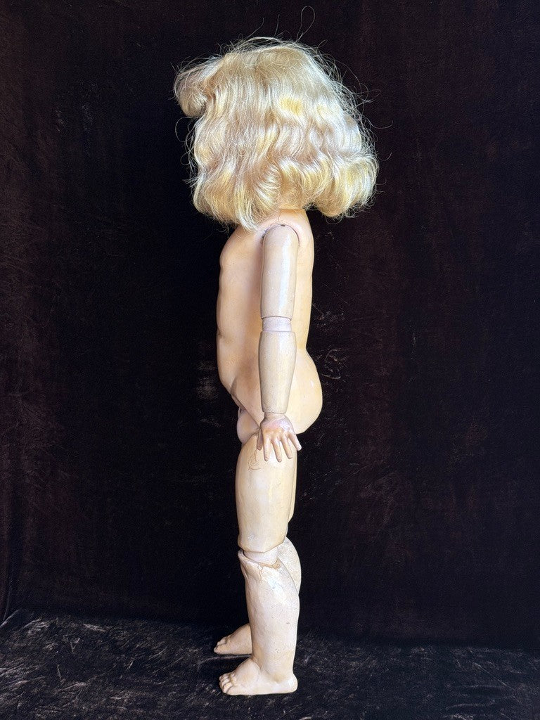 Antique German 25” Armand Marseille DRGM 246 Florodora Bisque Socket Head Doll