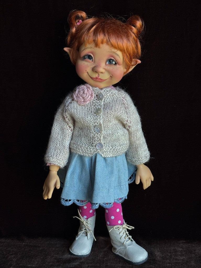 Collectible Kim Arnold Trinket Box 16" Sunny Elf Resin BJD Doll with Certificate