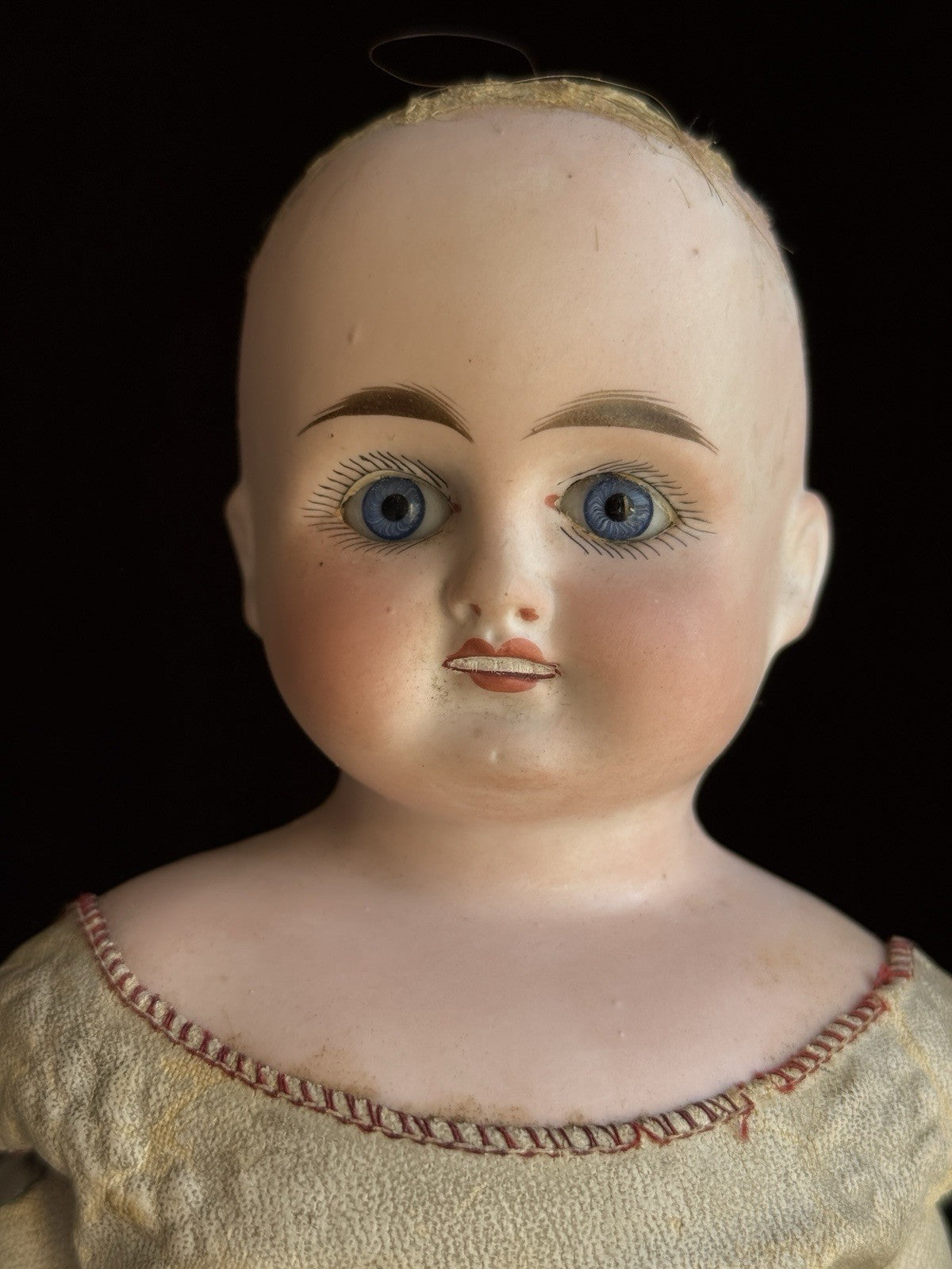 Antique German 17” ABG (?) Turned Head Bisque Shoulder Head Doll