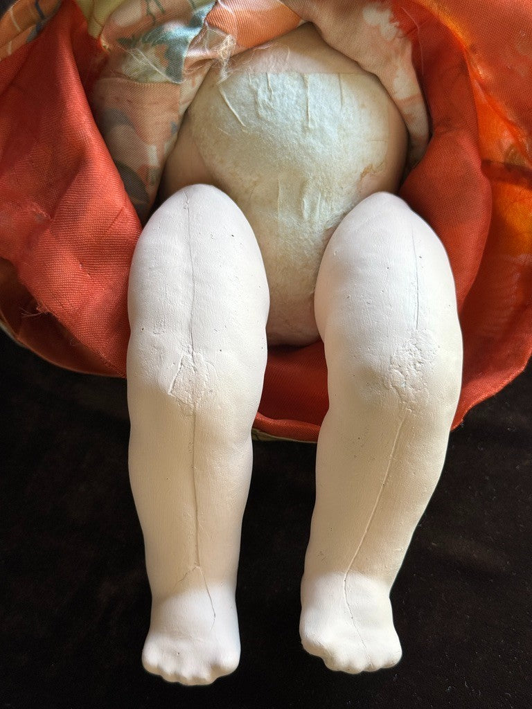 Antique Japanese 17.5” Ichimatsu Gofun Oriental Baby Doll