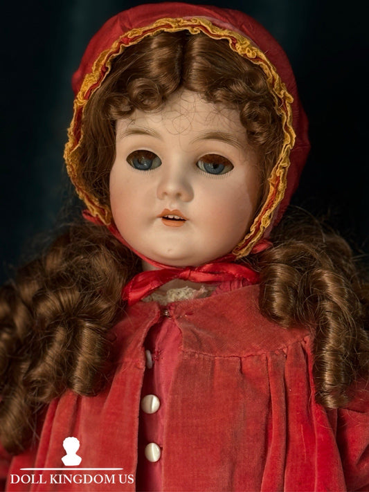 Antique German Queen Louise Mold 285 Bisque Head Composition Body 22” Doll