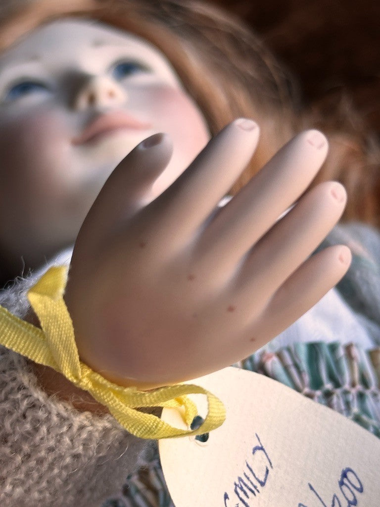 Collectible 19" Wooden/Porcelain Lynne & Michael Roche Emily LE Doll