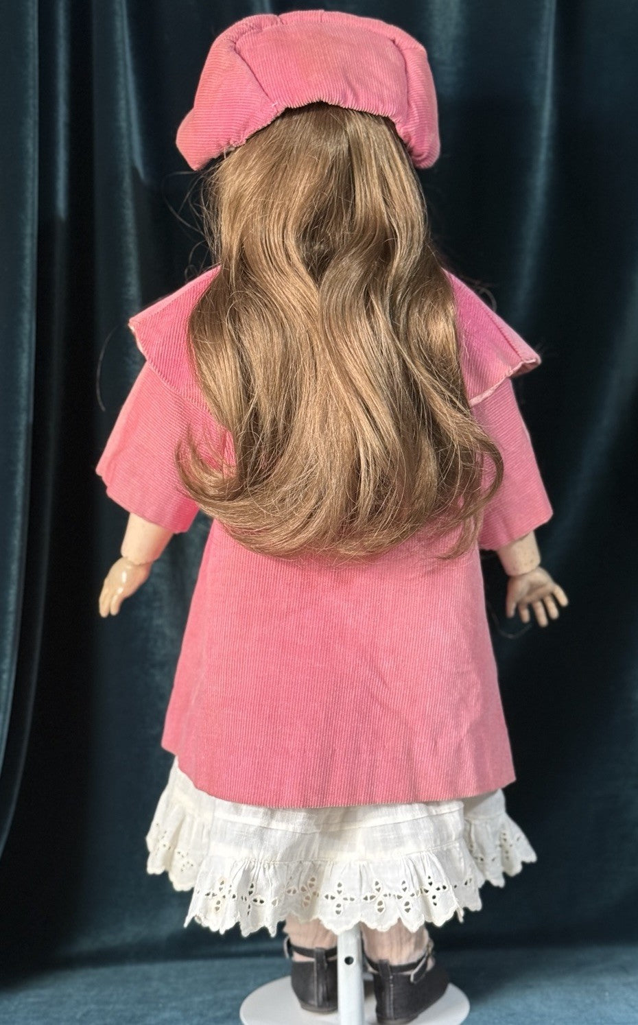 Antique German Queen Louise Doll Bisque Head Composition Body 23” Doll