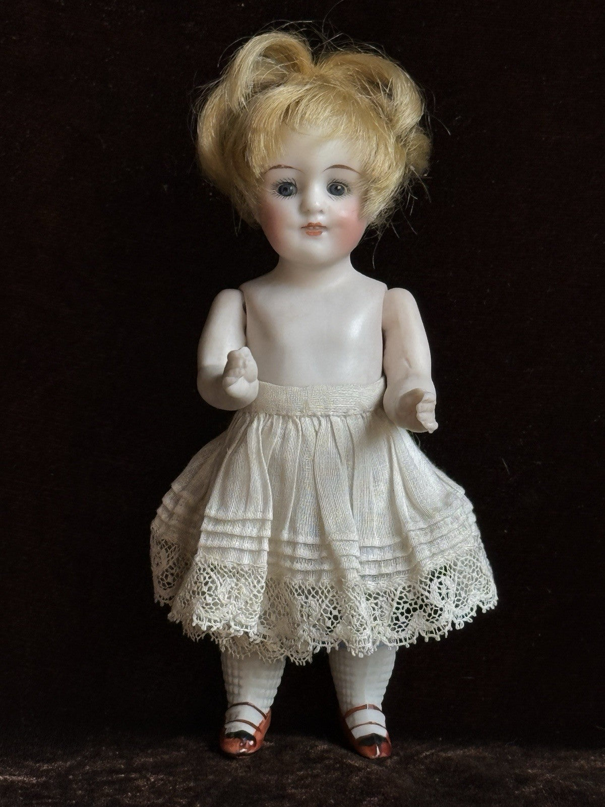 Antique German 6” Kestner 150 All Bisque Mignonette Dollhouse Doll