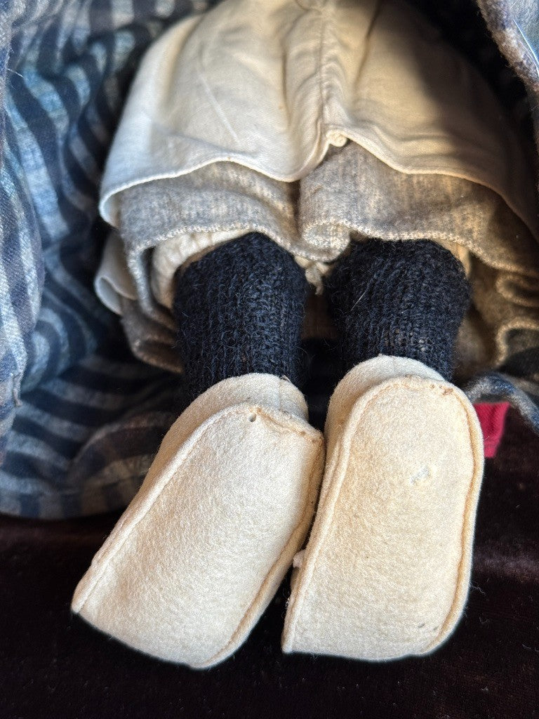 Rare Antique German 18.5” All Original Steiff Dutch Girl Doll