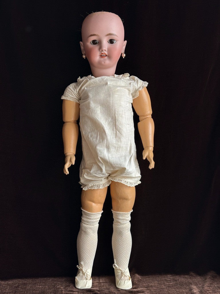 Large Antique German 28.5" C.M. Bergmann and Simon Halbig Bisque Head Doll