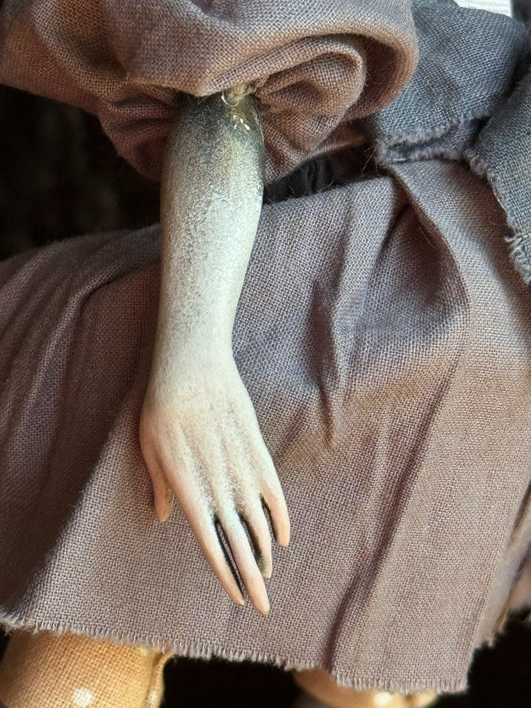 OOAK Contemporary Russian (?) Artist Mixed Media Gothic Fantasy Girl Doll