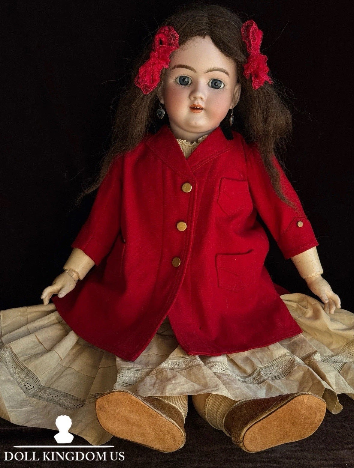 Large Antique German 28” Heinrich  Handwerck 99 DEP Bisque Head Doll