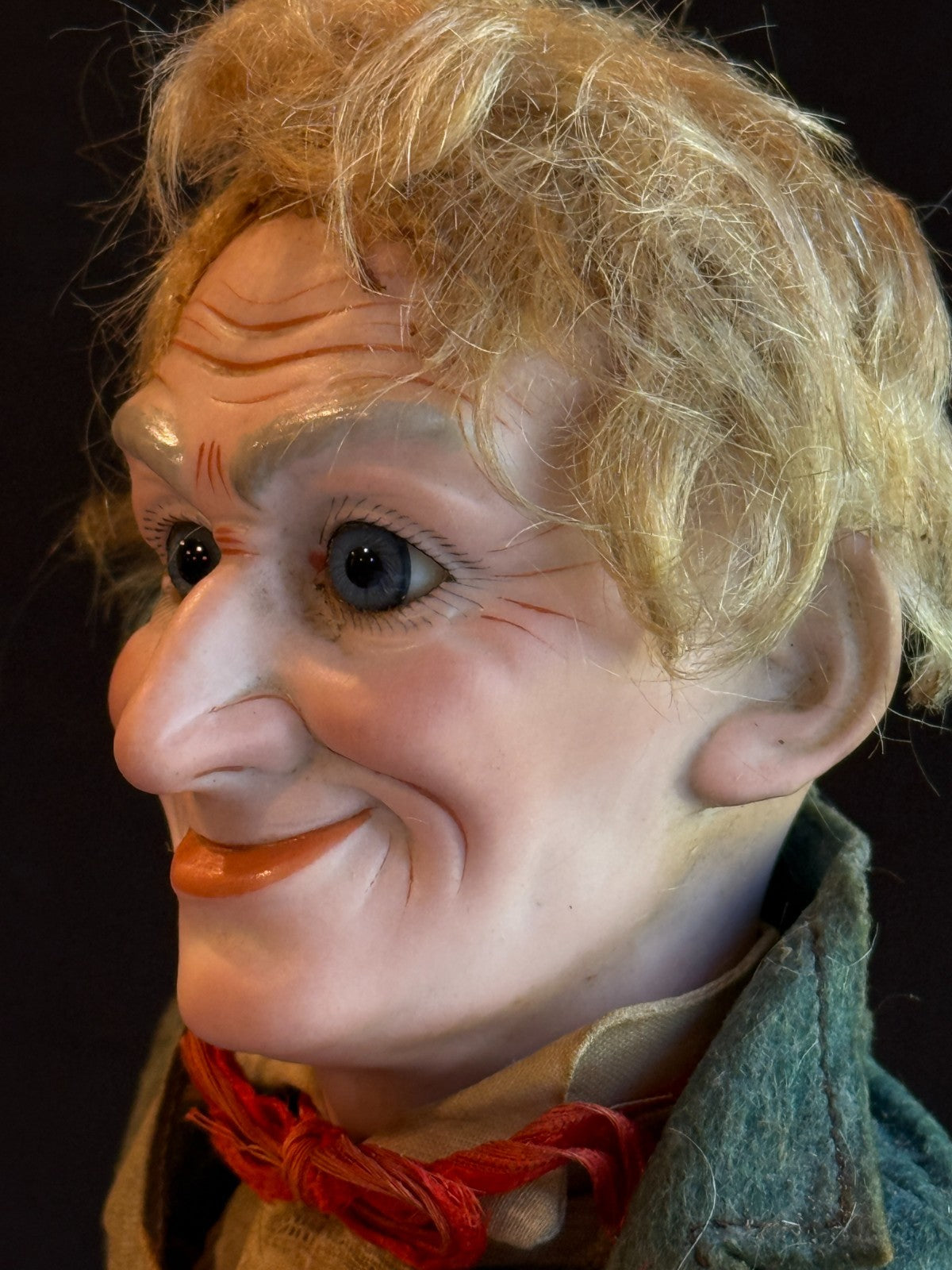 Very Rare 13.5” Antique German Cuno Otto Dressel Uncle Sam Character Bisque Doll