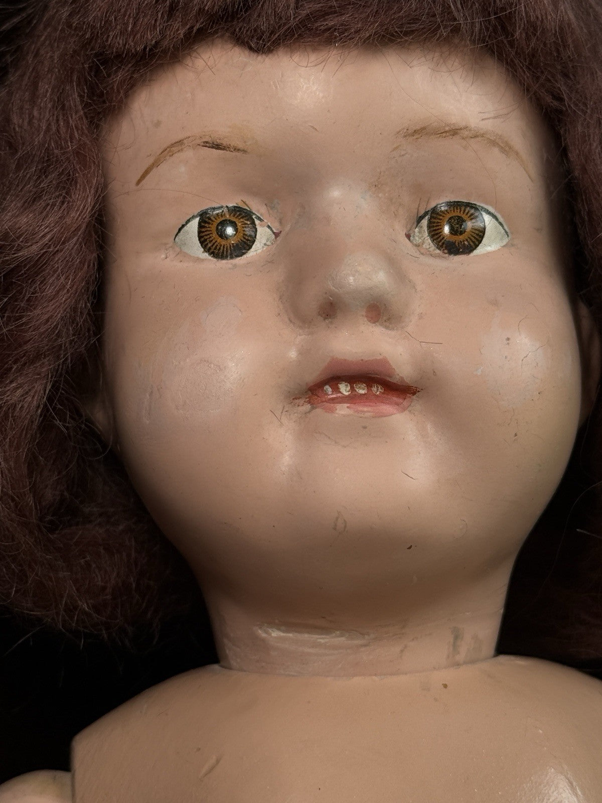 Antique American 20” Schoenhut Wooden Jointed Miss Dolly Doll