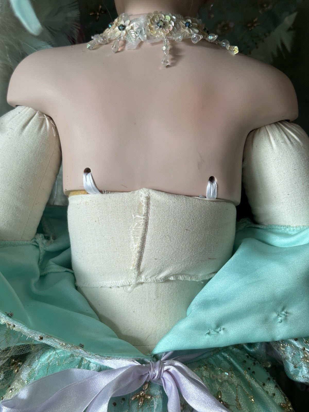 Collectible Large 42” Porcelain Doll “Rustie ” by Rustie LE 2000 COA/Stand