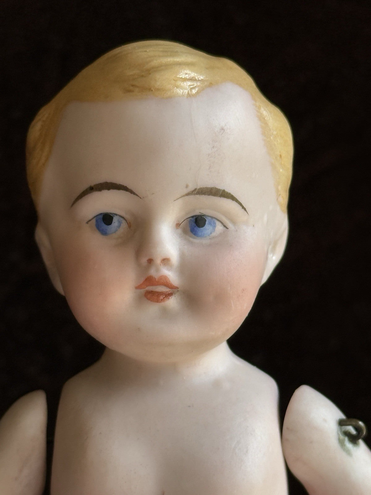 Antique German Kestner (?) 5” All Bisque Mignonette Dollhouse Baby Doll