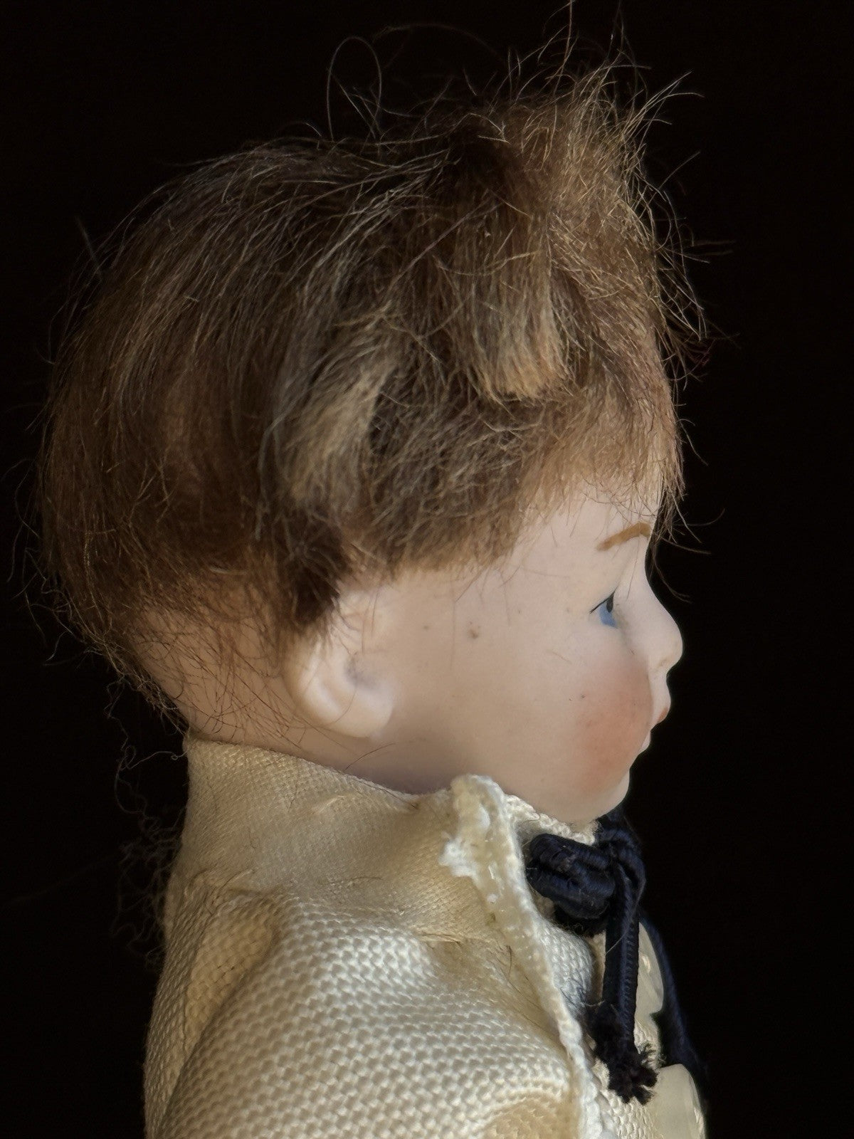 Antique German 4.75” All Bisque Limbach Mignonette Boy Doll