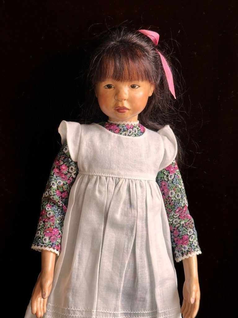 OOAK NIADA Artist Patricia Ryan Brooks 13.5” Wood Hand Carved Doll