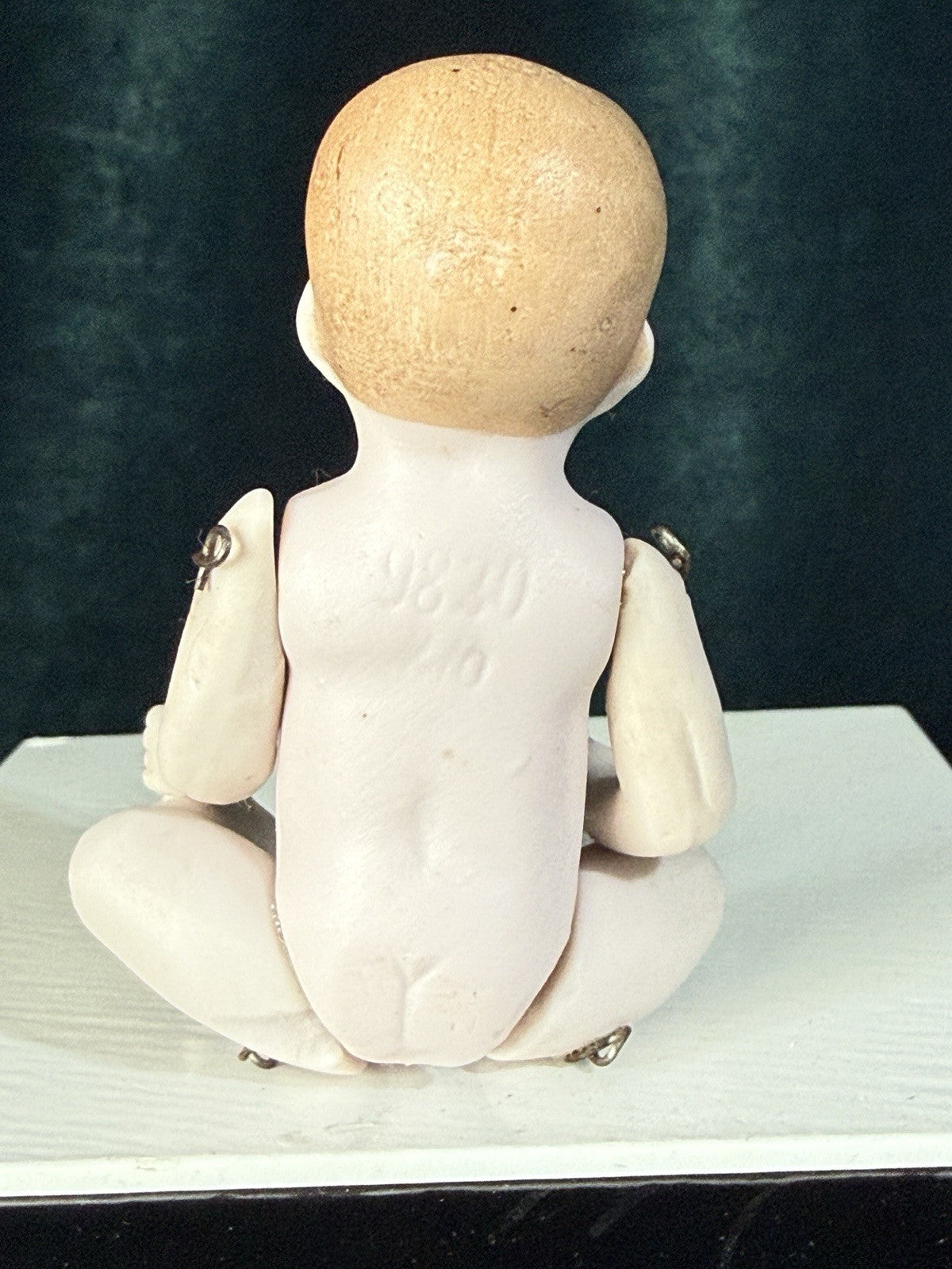 Antique German 5” All Bisque Miniature Baby Doll
