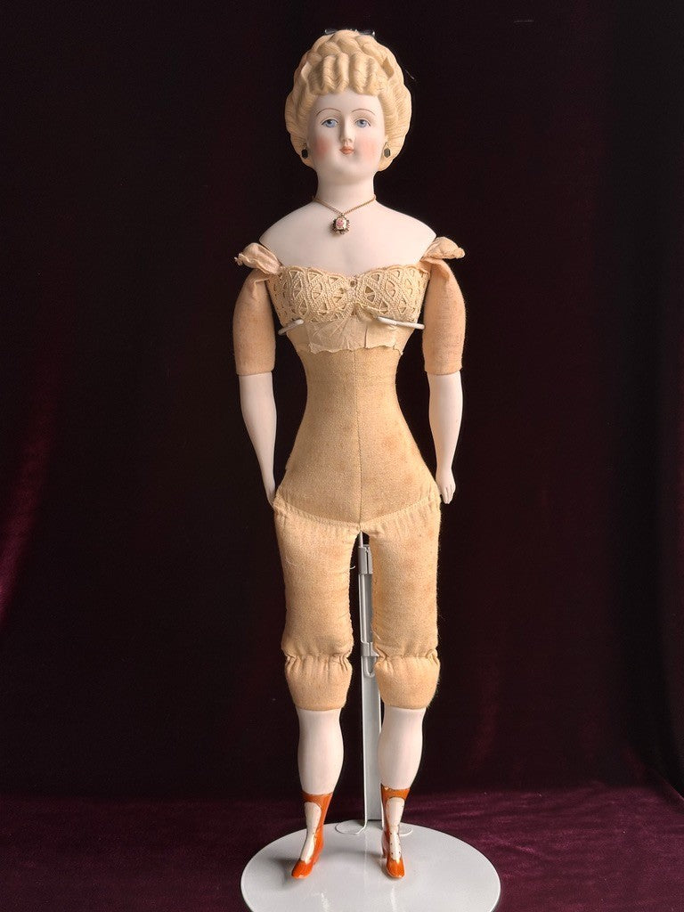 Vintage Porcelain 22” Signed Emma Clear Parian China Doll