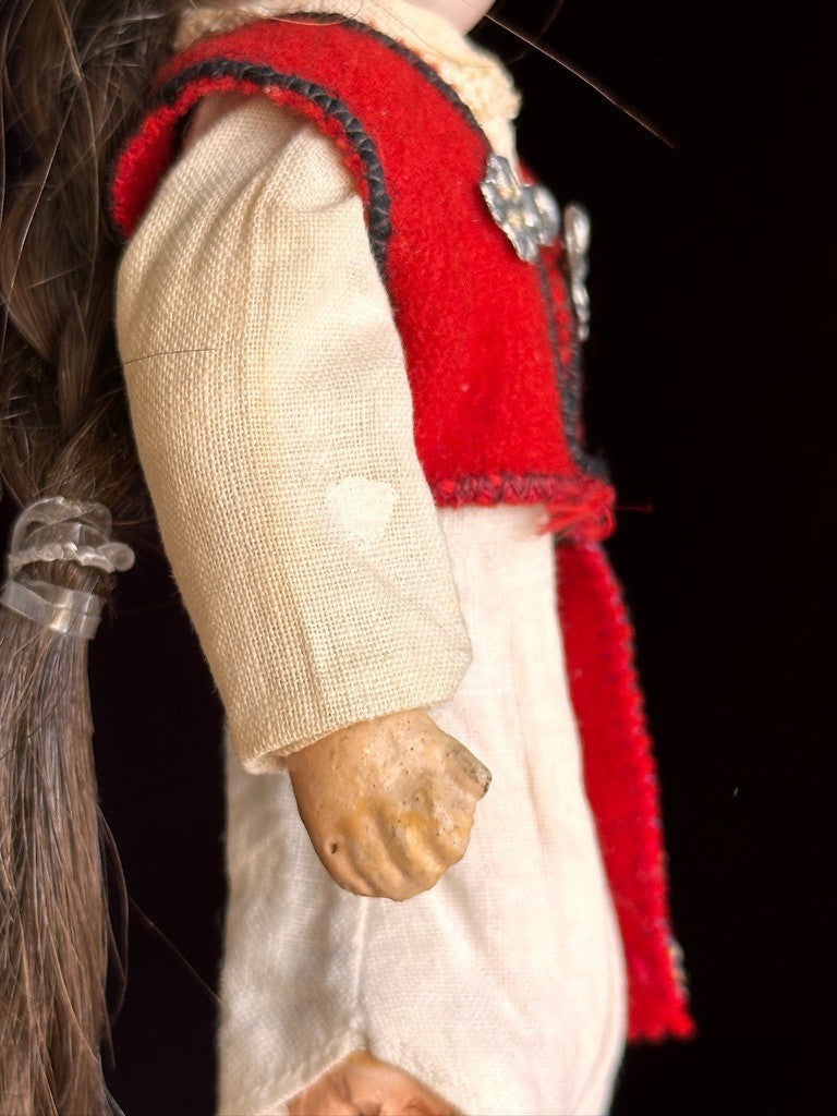 Antique German 8” Gebrüder Kuhnlenz 44-10 Bisque Head Doll