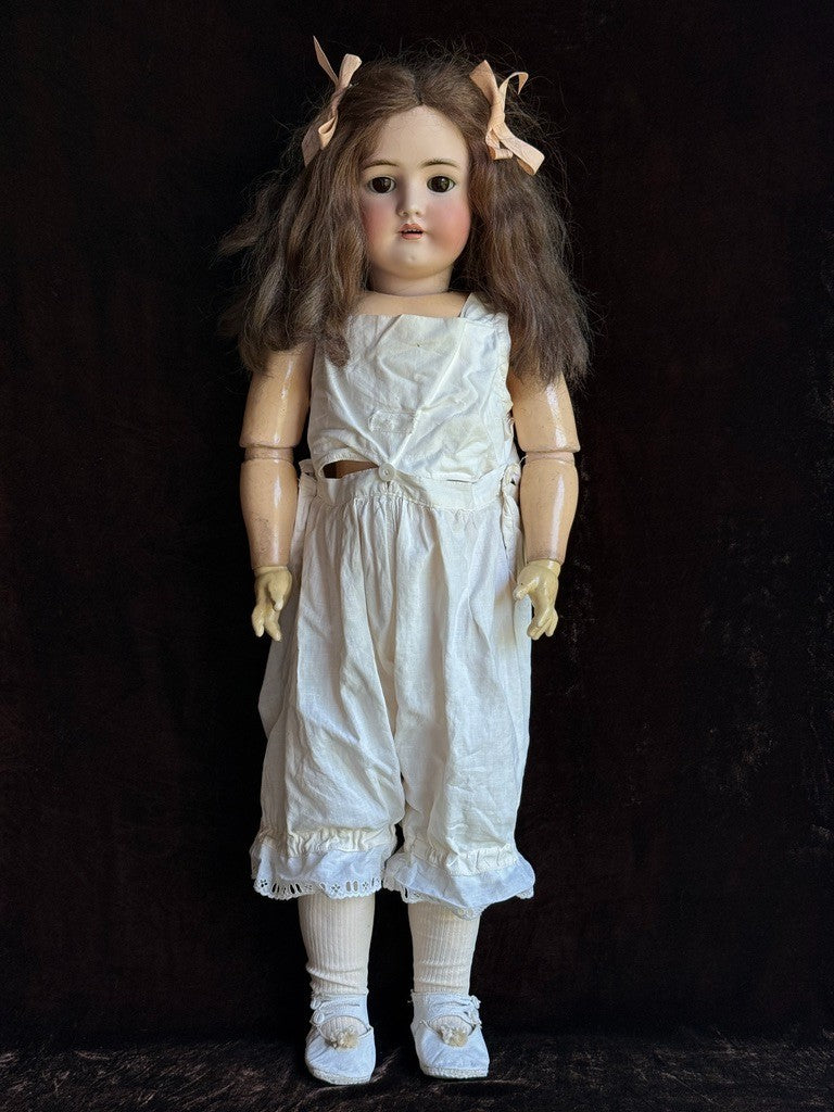 Antique German 29” Simon Halbig  Heinrich Handwerck Bisque Head Doll