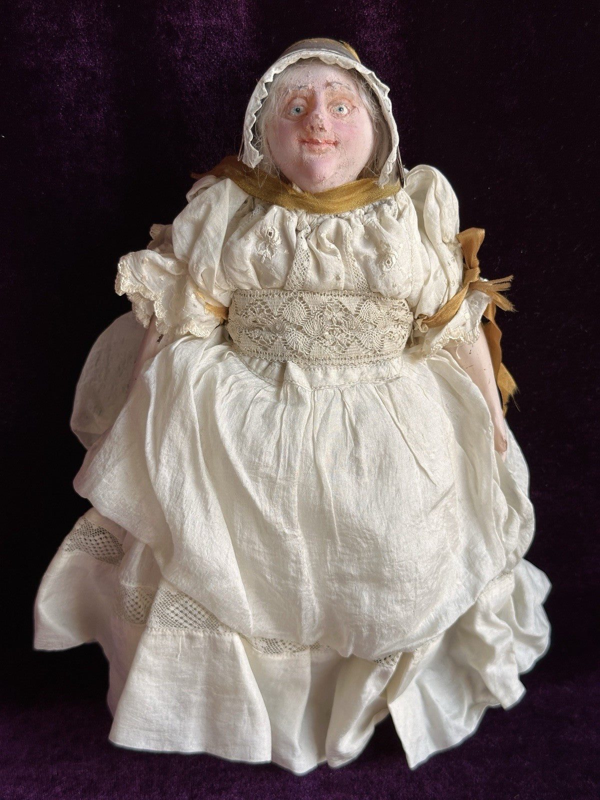 Vintage 10.5” OOAK NIADA Artist Muriel Bruyere (?) Clay Character Portrait Doll