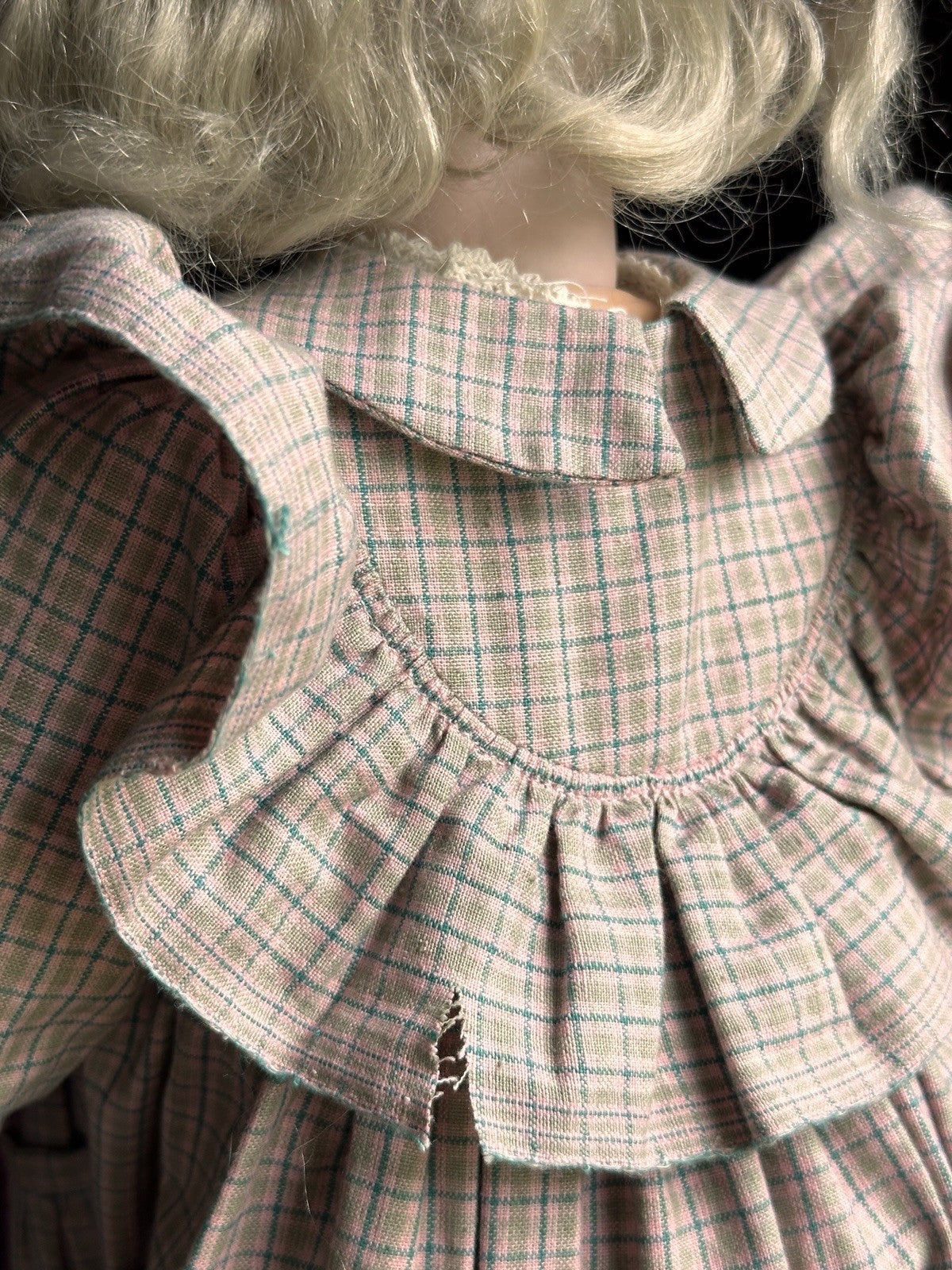 Antique German 25” Queen Louise Doll Bisque Head Composition Body