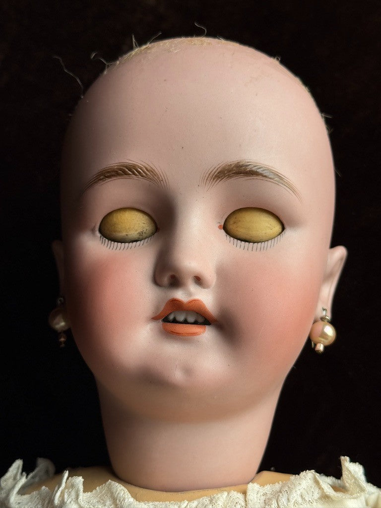 Large Antique German 28.5" C.M. Bergmann and Simon Halbig Bisque Head Doll