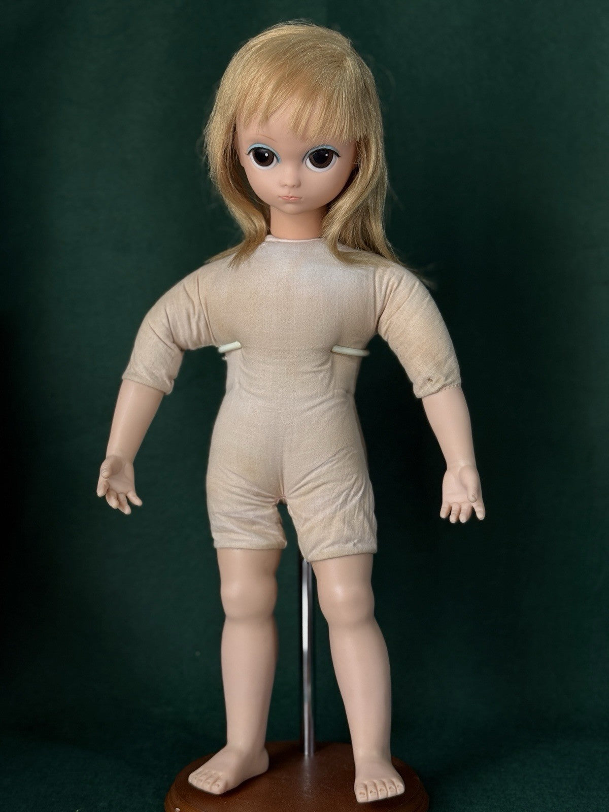 Vintage 1964 Lonely Lisa “Big Sad Eyes” Doll By Royal Doll Co 19" Redressed